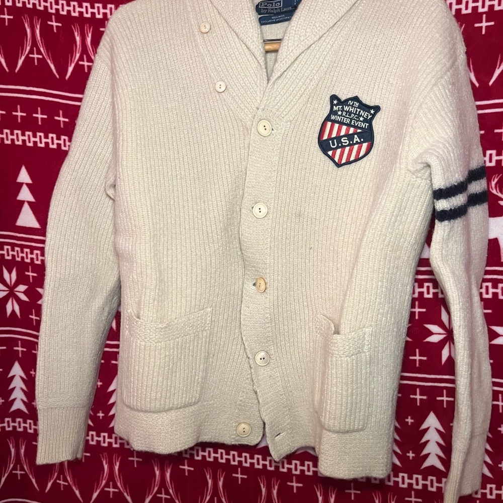 Polo by Ralph Lauren Cream Cardigan Sweater
